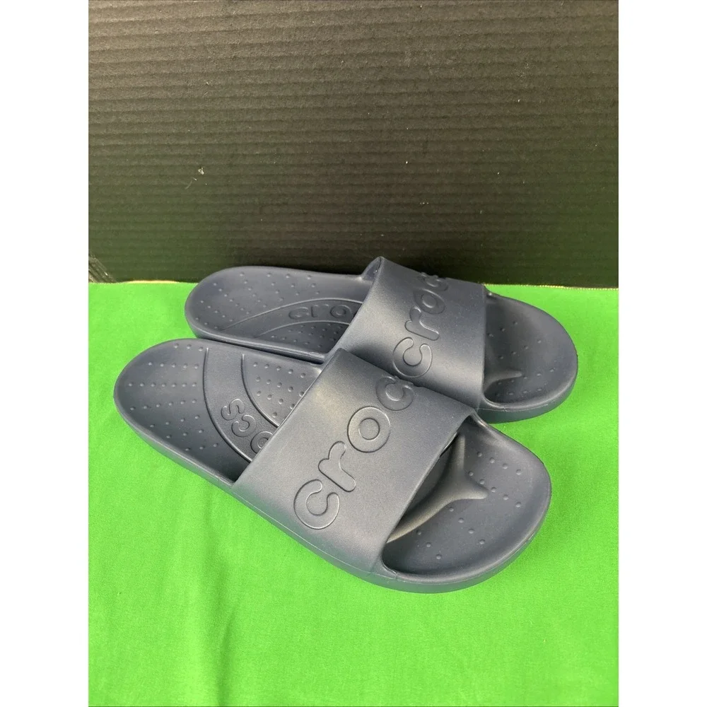NWT Crocs Slide Sandal Mens Size 5 Navy